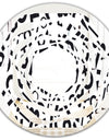 Monochrome Geometric Pattern XIII - Modern Round or Oval Wall Mirror - Whirl