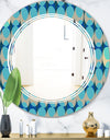 Retro Abstract Design XV - Modern Round or Oval Wall Mirror - Triple C