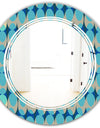 Retro Abstract Design XV - Modern Round or Oval Wall Mirror - Triple C