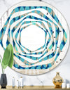 Retro Abstract Design XV - Modern Round or Oval Wall Mirror - Whirl