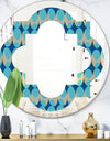 Retro Abstract Design XV - Modern Round or Oval Wall Mirror - Quatrefoil