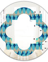 Retro Abstract Design XV - Modern Round or Oval Wall Mirror - Quatrefoil
