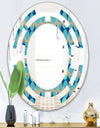 Retro Abstract Design XV - Modern Round or Oval Wall Mirror - Space