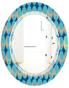 Retro Abstract Design XV - Modern Round or Oval Wall Mirror - Triple C