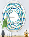 Retro Abstract Design XV - Modern Round or Oval Wall Mirror - Whirl