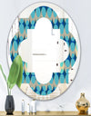 Retro Abstract Design XV - Modern Round or Oval Wall Mirror - Quatrefoil