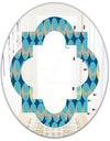 Retro Abstract Design XV - Modern Round or Oval Wall Mirror - Quatrefoil