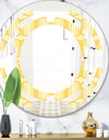 Retro Ornamental Design III - Modern Round or Oval Wall Mirror - Space