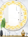 Retro Ornamental Design III - Modern Round or Oval Wall Mirror - Leaves