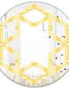 Retro Ornamental Design III - Modern Round or Oval Wall Mirror - Hexagon Star
