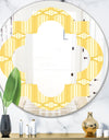 Retro Ornamental Design III - Modern Round or Oval Wall Mirror - Quatrefoil