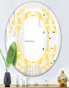 Retro Ornamental Design III - Modern Round or Oval Wall Mirror - Space