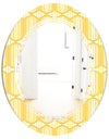 Retro Ornamental Design III - Modern Round or Oval Wall Mirror - Triple C