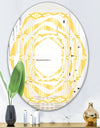 Retro Ornamental Design III - Modern Round or Oval Wall Mirror - Whirl