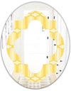 Retro Ornamental Design III - Modern Round or Oval Wall Mirror - Quatrefoil