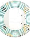 1950 Retro Pattern I - Modern Round or Oval Wall Mirror - Wave