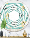 1950 Retro Pattern I - Modern Round or Oval Wall Mirror - Whirl