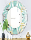 1950 Retro Pattern I - Modern Round or Oval Wall Mirror - Wave