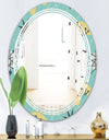 1950 Retro Pattern I - Modern Round or Oval Wall Mirror - Triple C