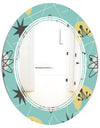 1950 Retro Pattern I - Modern Round or Oval Wall Mirror - Triple C