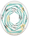 1950 Retro Pattern I - Modern Round or Oval Wall Mirror - Whirl