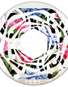 Floral Retro Pattern I - Modern Round or Oval Wall Mirror - Whirl