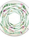Floral Botanical Retro IX - Modern Round or Oval Wall Mirror - Whirl