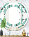 1950 Retro Pattern II - Modern Round or Oval Wall Mirror - Space
