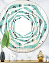 1950 Retro Pattern II - Modern Round or Oval Wall Mirror - Whirl