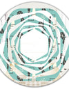 1950 Retro Pattern II - Modern Round or Oval Wall Mirror - Whirl