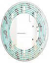 1950 Retro Pattern II - Modern Round or Oval Wall Mirror - Wave