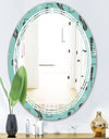 1950 Retro Pattern II - Modern Round or Oval Wall Mirror - Triple C