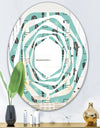 1950 Retro Pattern II - Modern Round or Oval Wall Mirror - Whirl