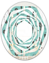 1950 Retro Pattern II - Modern Round or Oval Wall Mirror - Whirl