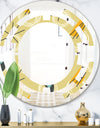 Retro Abstract Design II - Modern Round or Oval Wall Mirror - Space