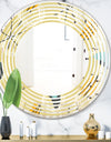 Retro Abstract Design II - Modern Round or Oval Wall Mirror - Wave