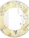Retro Abstract Design II - Modern Round or Oval Wall Mirror - Wave