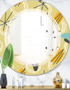 Retro Abstract Design II - Modern Round or Oval Wall Mirror - Triple C
