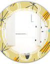 Retro Abstract Design II - Modern Round or Oval Wall Mirror - Triple C