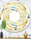 Retro Abstract Design II - Modern Round or Oval Wall Mirror - Whirl