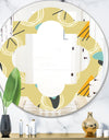 Retro Abstract Design II - Modern Round or Oval Wall Mirror - Quatrefoil