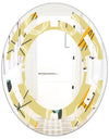 Retro Abstract Design II - Modern Round or Oval Wall Mirror - Space