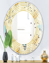 Retro Abstract Design II - Modern Round or Oval Wall Mirror - Wave