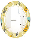 Retro Abstract Design II - Modern Round or Oval Wall Mirror - Triple C