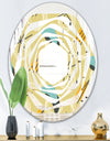 Retro Abstract Design II - Modern Round or Oval Wall Mirror - Whirl