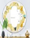 Retro Abstract Design II - Modern Round or Oval Wall Mirror - Quatrefoil