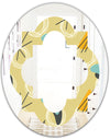 Retro Abstract Design II - Modern Round or Oval Wall Mirror - Quatrefoil