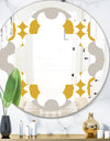 Retro Abstract Design XVIII - Modern Round or Oval Wall Mirror - Quatrefoil