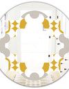 Retro Abstract Design XVIII - Modern Round or Oval Wall Mirror - Quatrefoil