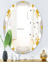 Retro Abstract Design XVIII - Modern Round or Oval Wall Mirror - Triple C
